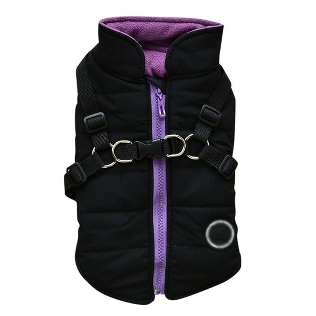 Winter Pet Dog Puppy Jacket with Harness. Warm Autumn Coat For Small Medium Dogs. WickedYo.